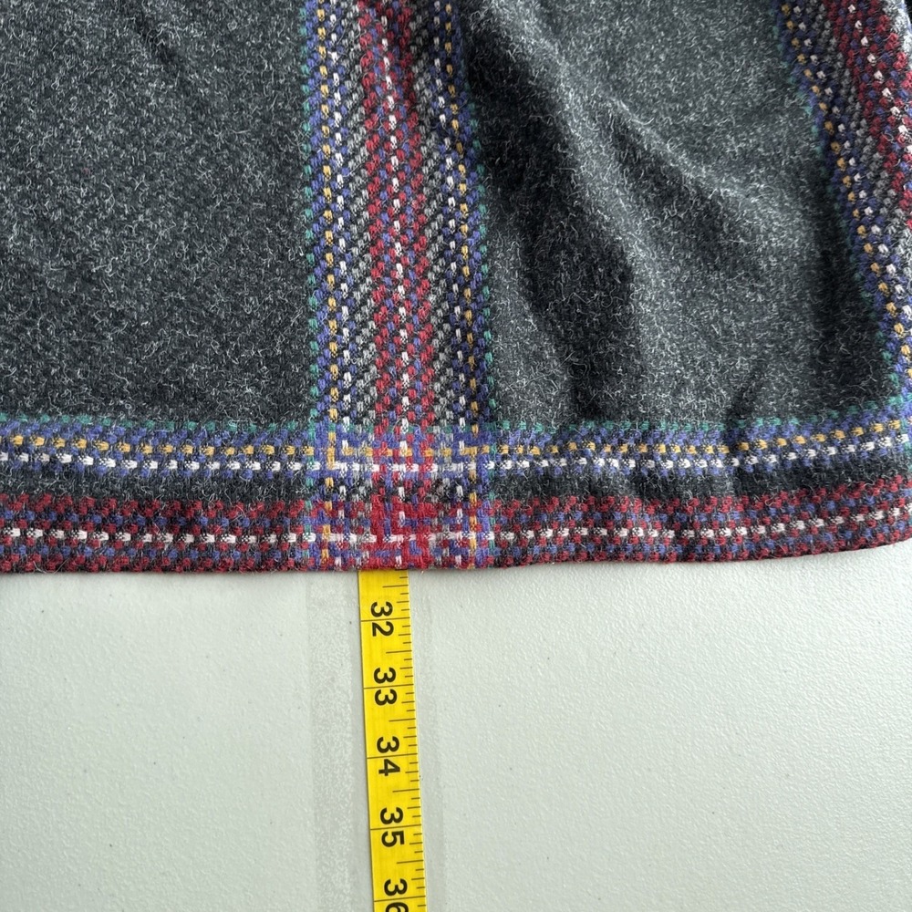 Vintage Womens Tartan Plaid Wool Skirt Sz 11/12 Academia Old Money Prairie READ - Picture 13 of 13